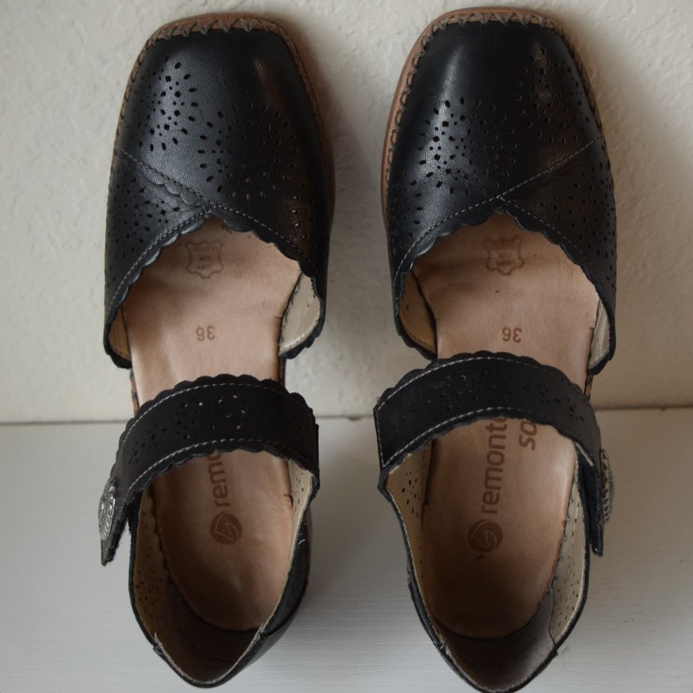 Remonte leather COMFORT mary janes Plantar relief comfort shoes size 6